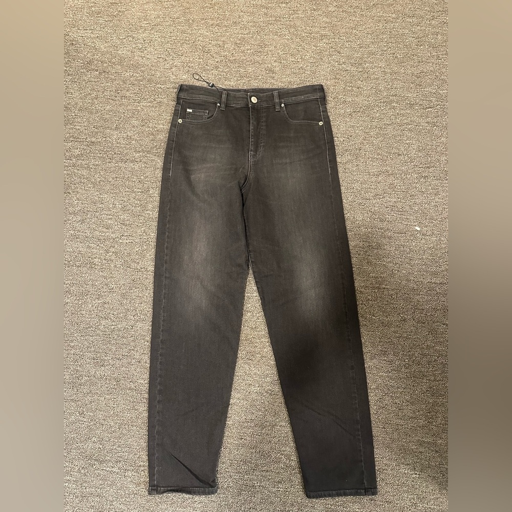 Armani Jeans Women’s Washed Black Slim-Straight Jeans
